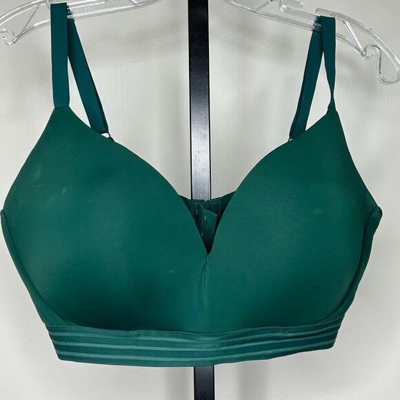 Auden‎ Bra-38DD-push up wireless emerald green adjustable - Picture 1 of 4
